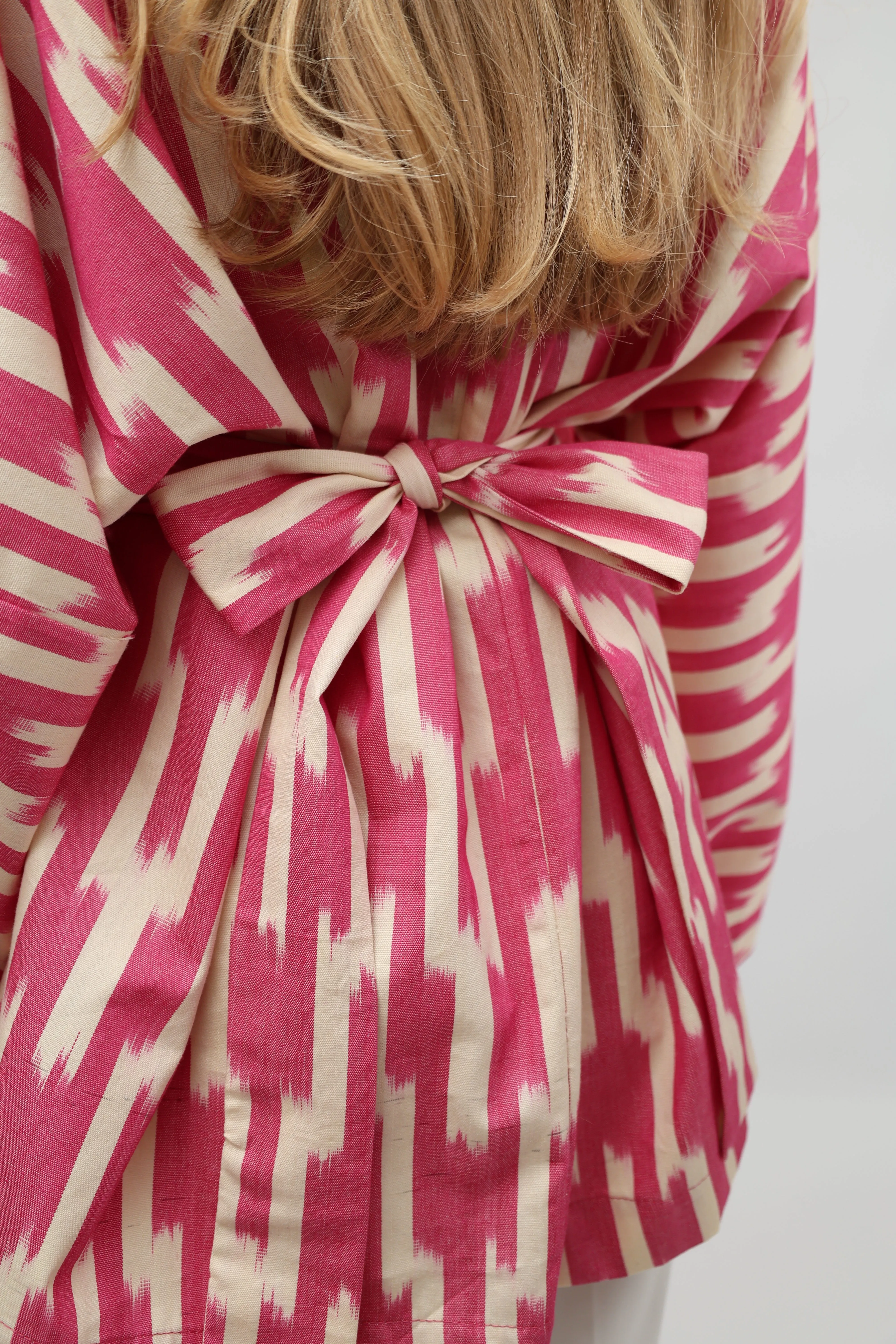 100% Cotton Purple Mini Kimono With No Feathers