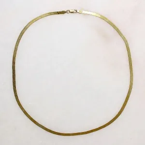 1980s Vermeil Herringbone Chain