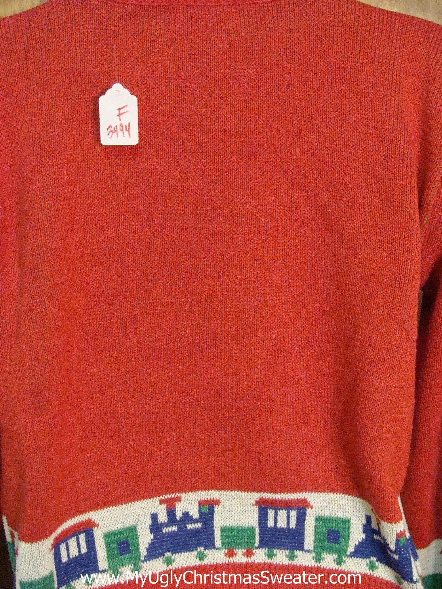 80s Toy Train Horrible Christmas Sweater Pullover