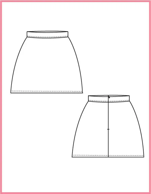 A line skirt PDF Sewing Pattern
