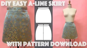 A line skirt PDF Sewing Pattern