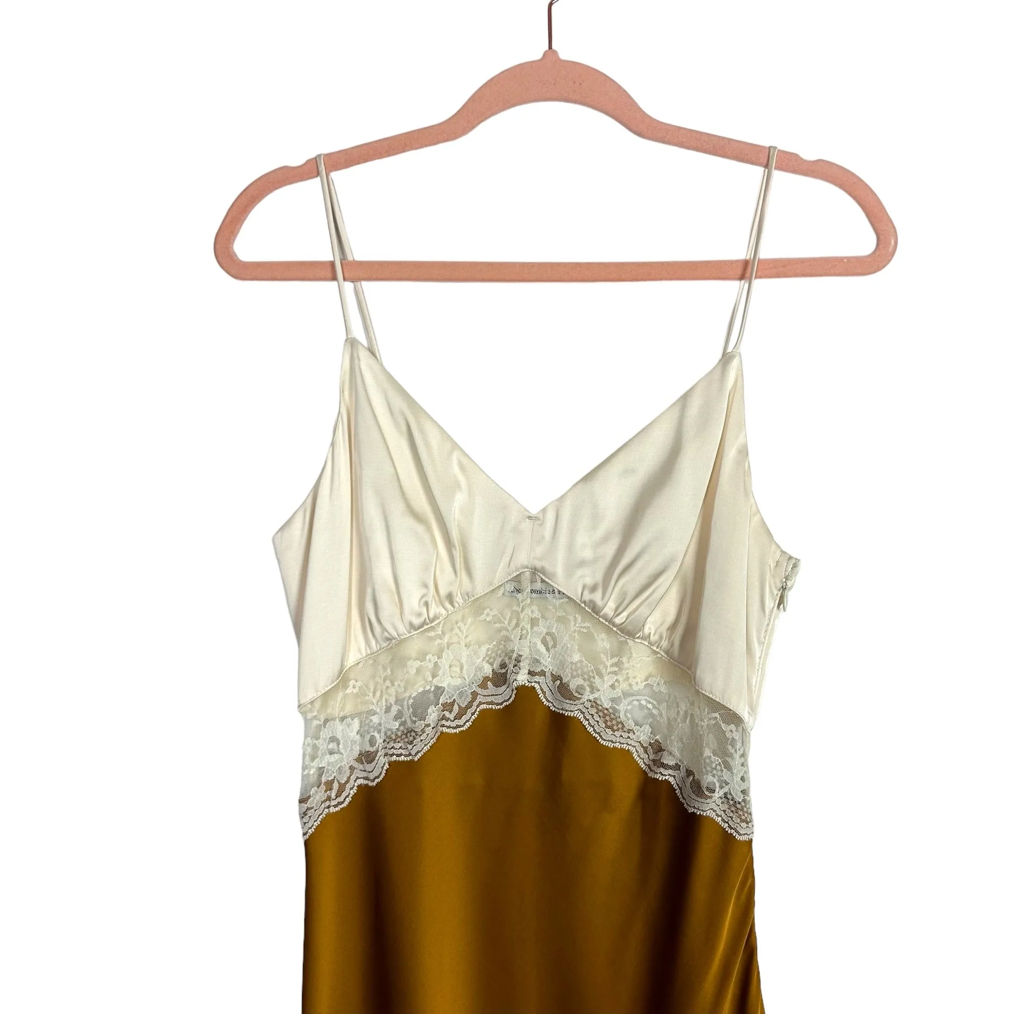 Abercrombie & Fitch Cream Lace Bodice Satin Slip Dress NWT- Size S