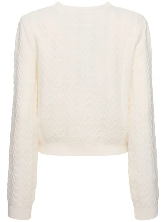 Alberta Ferretti   Wool &amp; cashmere knit cardigan 