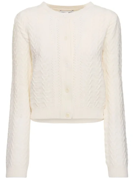 Alberta Ferretti   Wool &amp; cashmere knit cardigan 