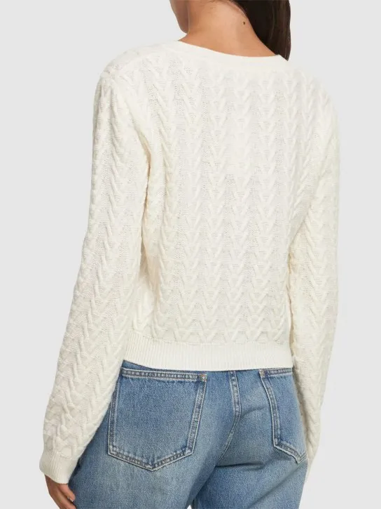 Alberta Ferretti   Wool &amp; cashmere knit cardigan 