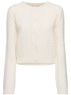Alberta Ferretti   Wool &amp; cashmere knit cardigan 