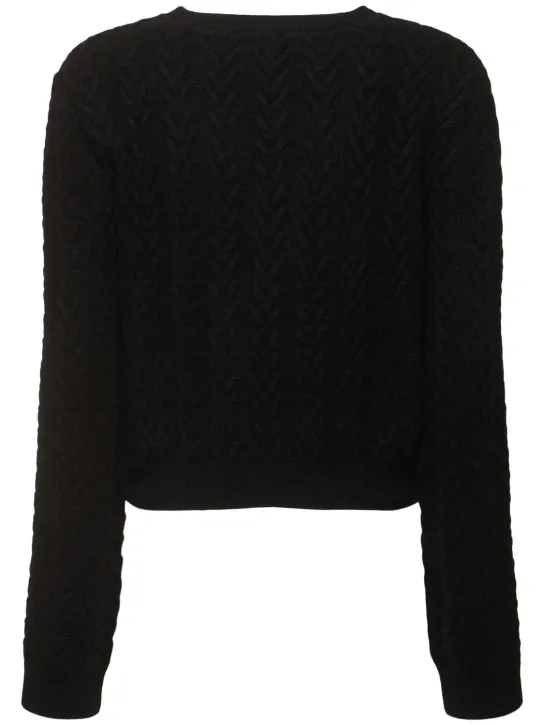 Alberta Ferretti   Wool &amp; cashmere knit cardigan 