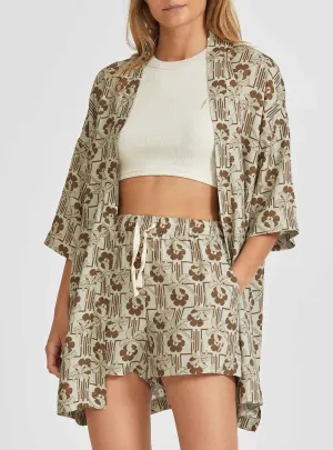 ALLOVER PRINTED KIMONO IN VISCOSE
