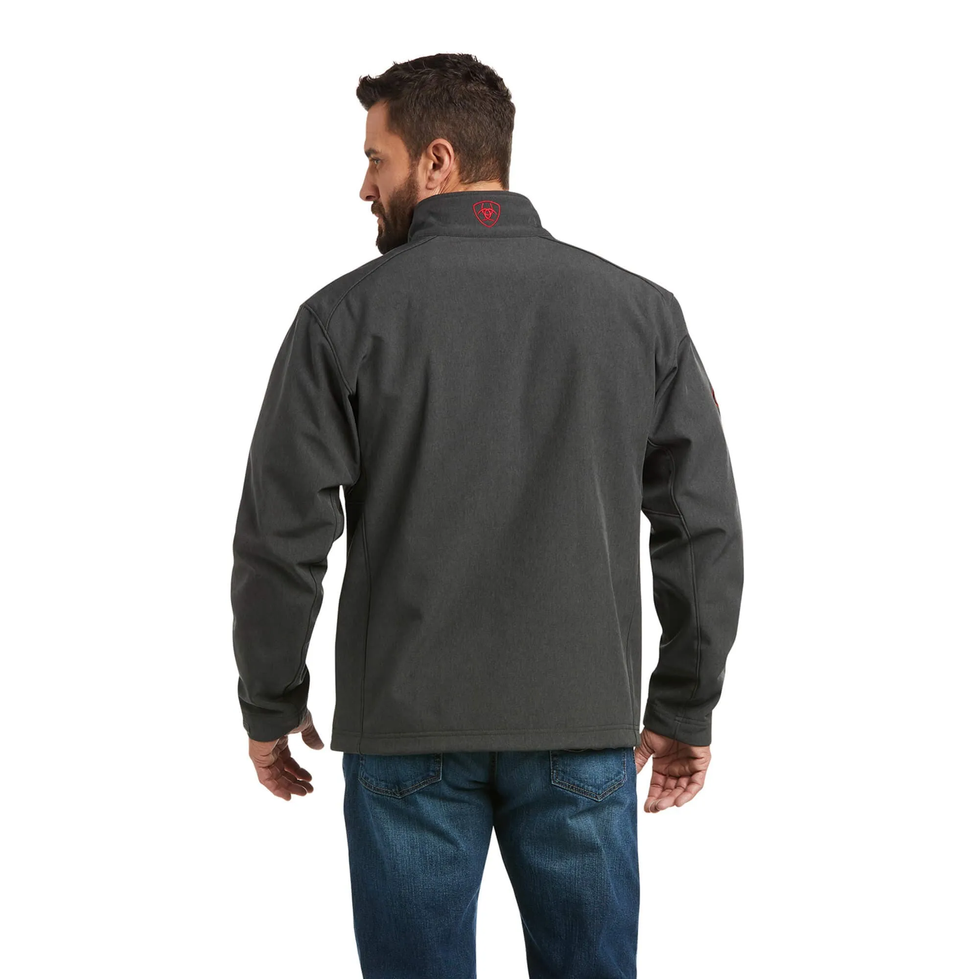 Ariat Men's Logo 2.0 Charcoal Americana Softshell Jacket 10041616