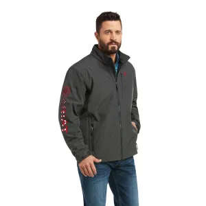 Ariat Men's Logo 2.0 Charcoal Americana Softshell Jacket 10041616
