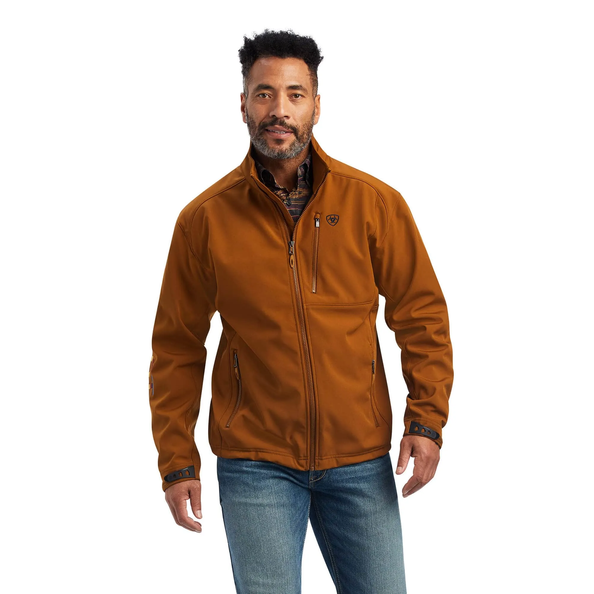 Ariat Men's Logo 2.0 Chestnut Softshell Jacket 10041612