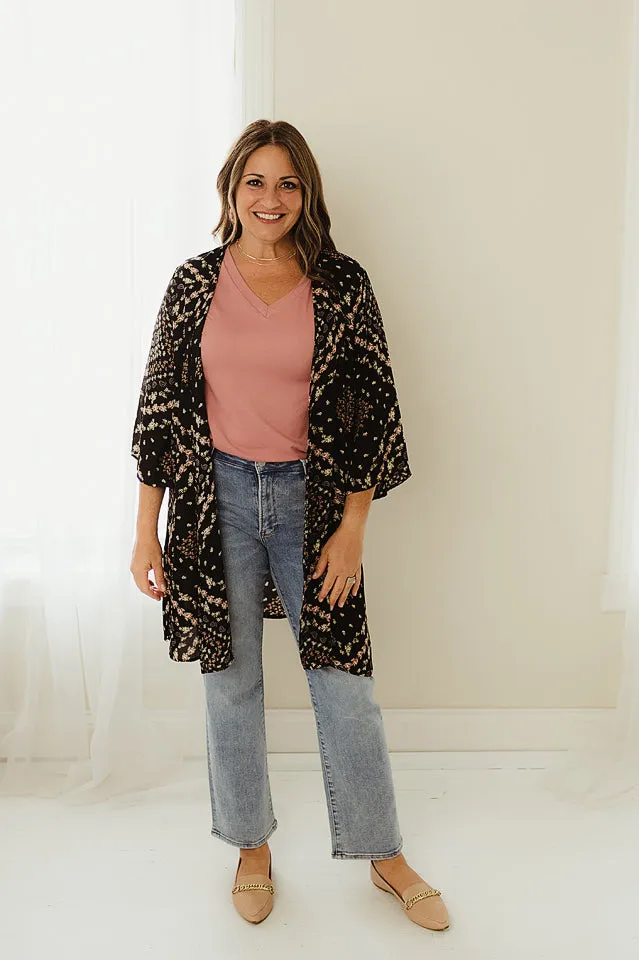 Bandana Print Cardigan