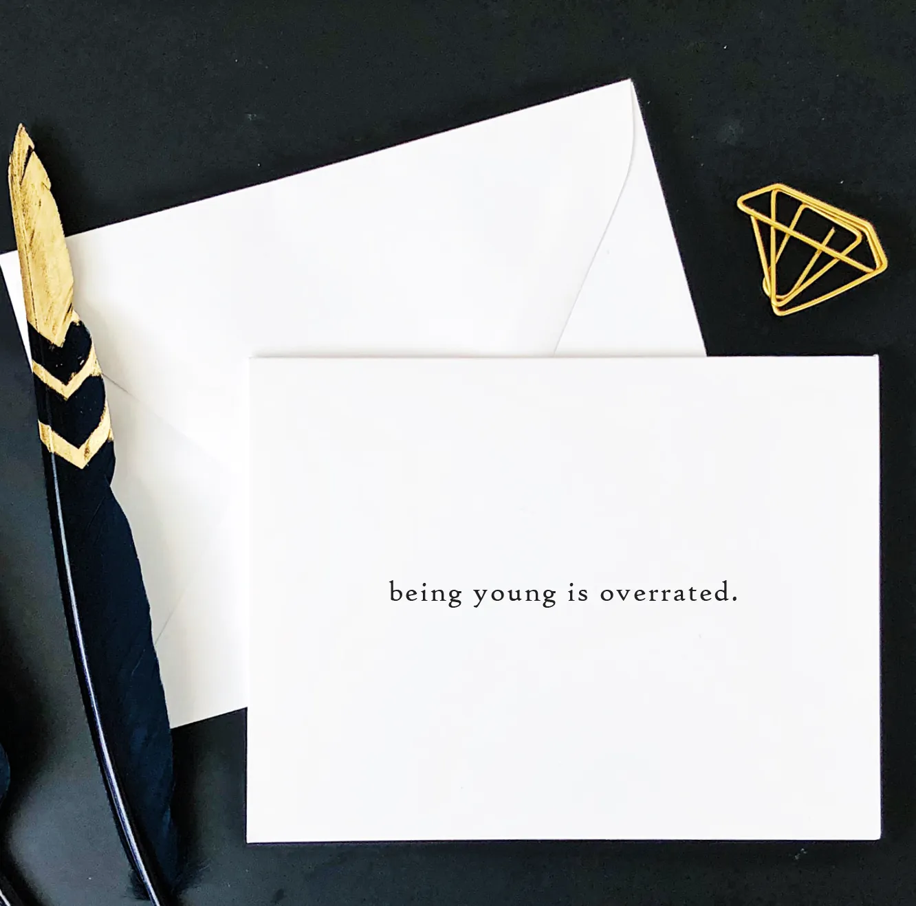 Being Young is Overrated Card