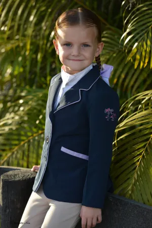Belle & Bow | NAVY/LAVENDER | Sweet heart Show Coat