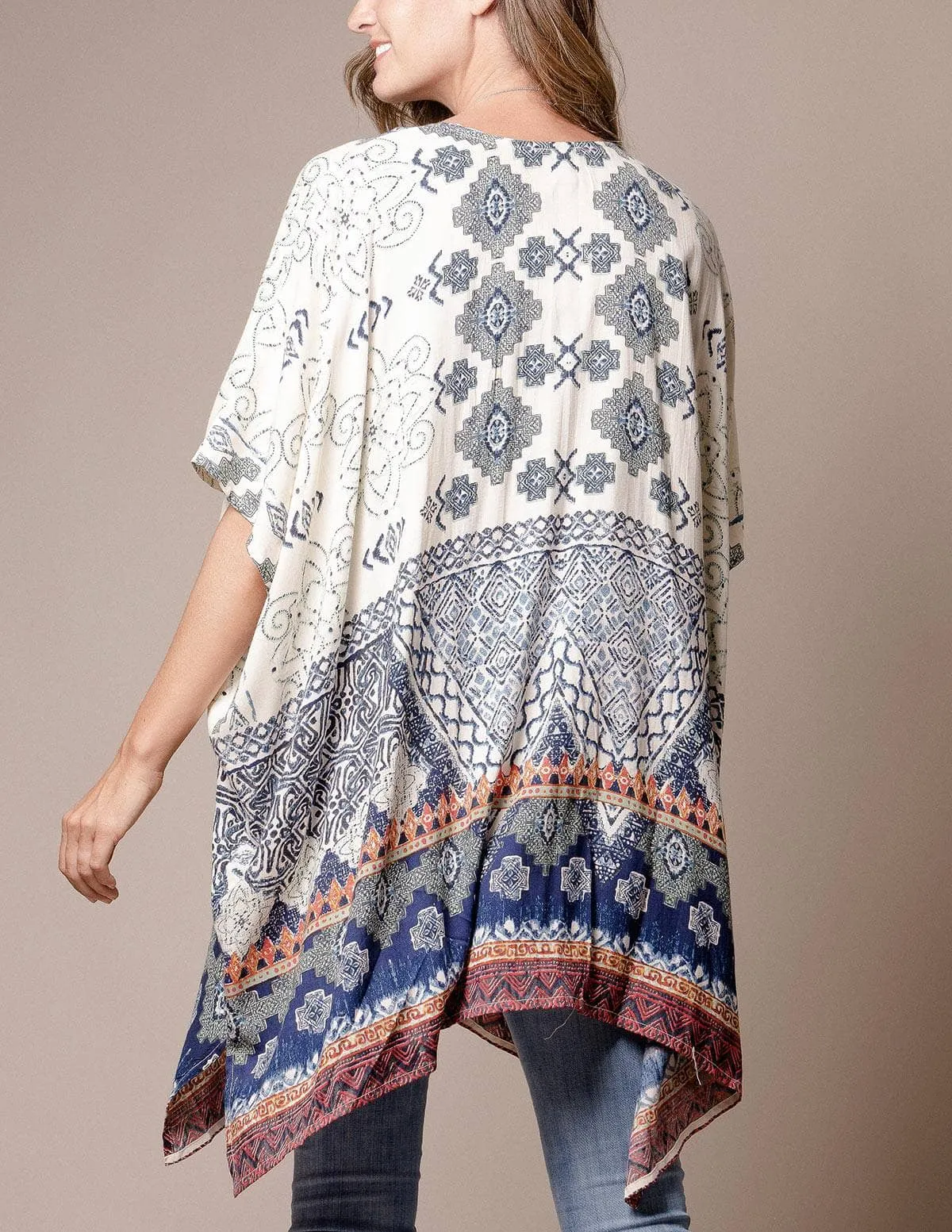 Berkley Border Print Kimono