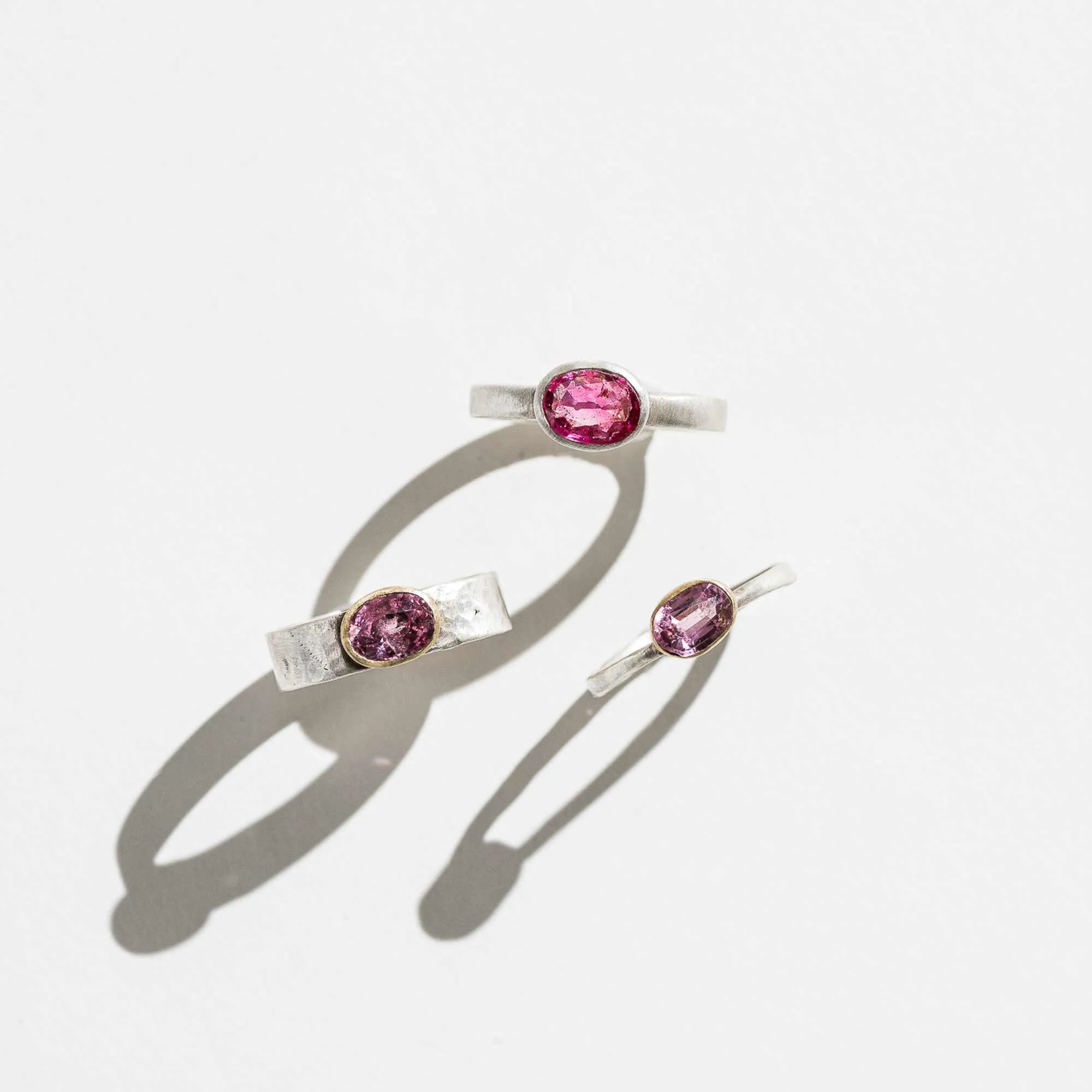 Blush Pink Spinel East-West Ring