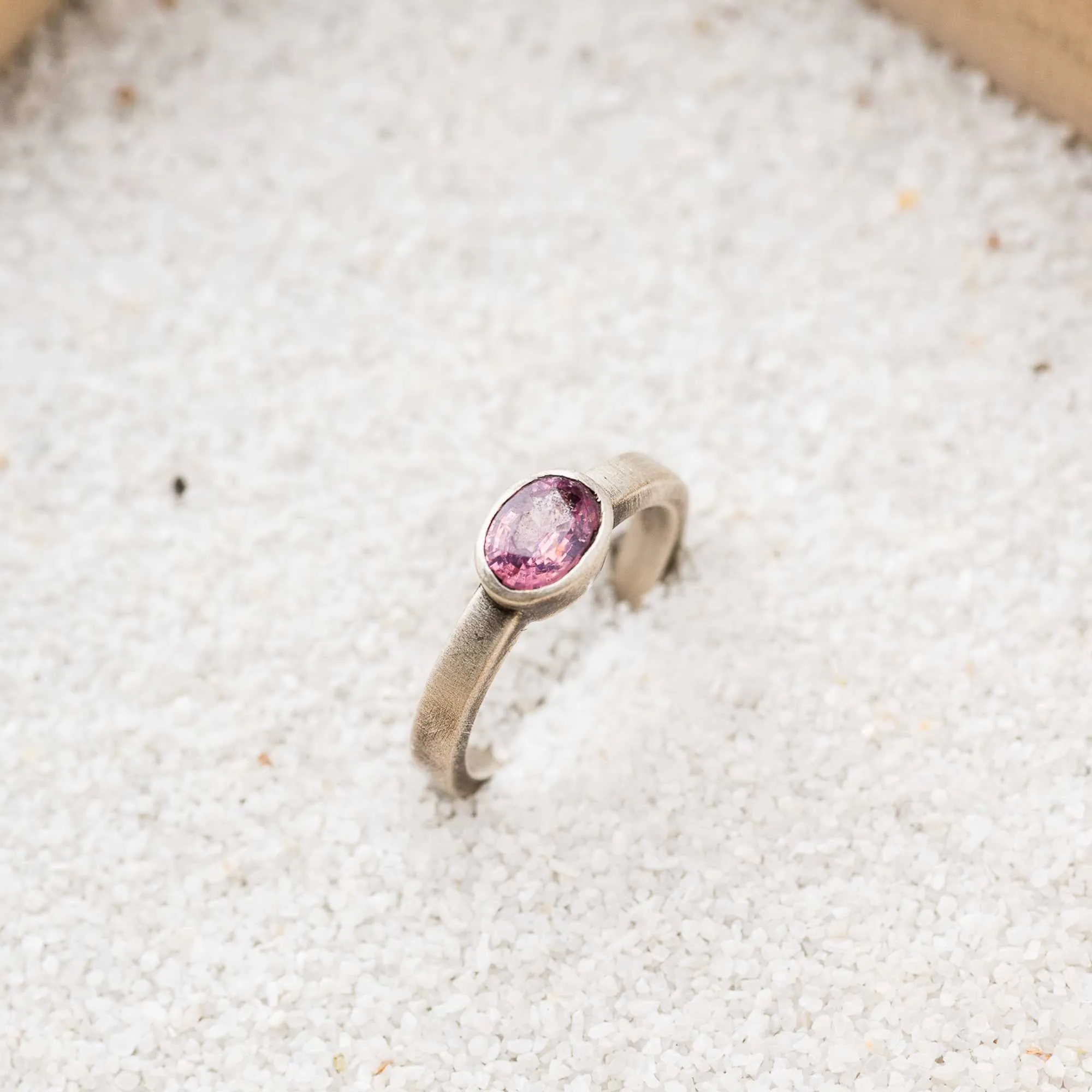 Blush Pink Spinel East-West Ring