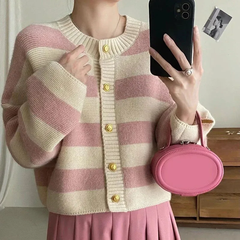 Blythe Stripe Cascade Knitted Cardigan