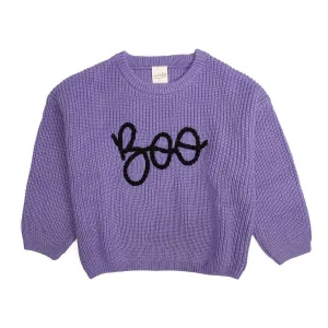 Boo Halloween Yarn Knit Sweater