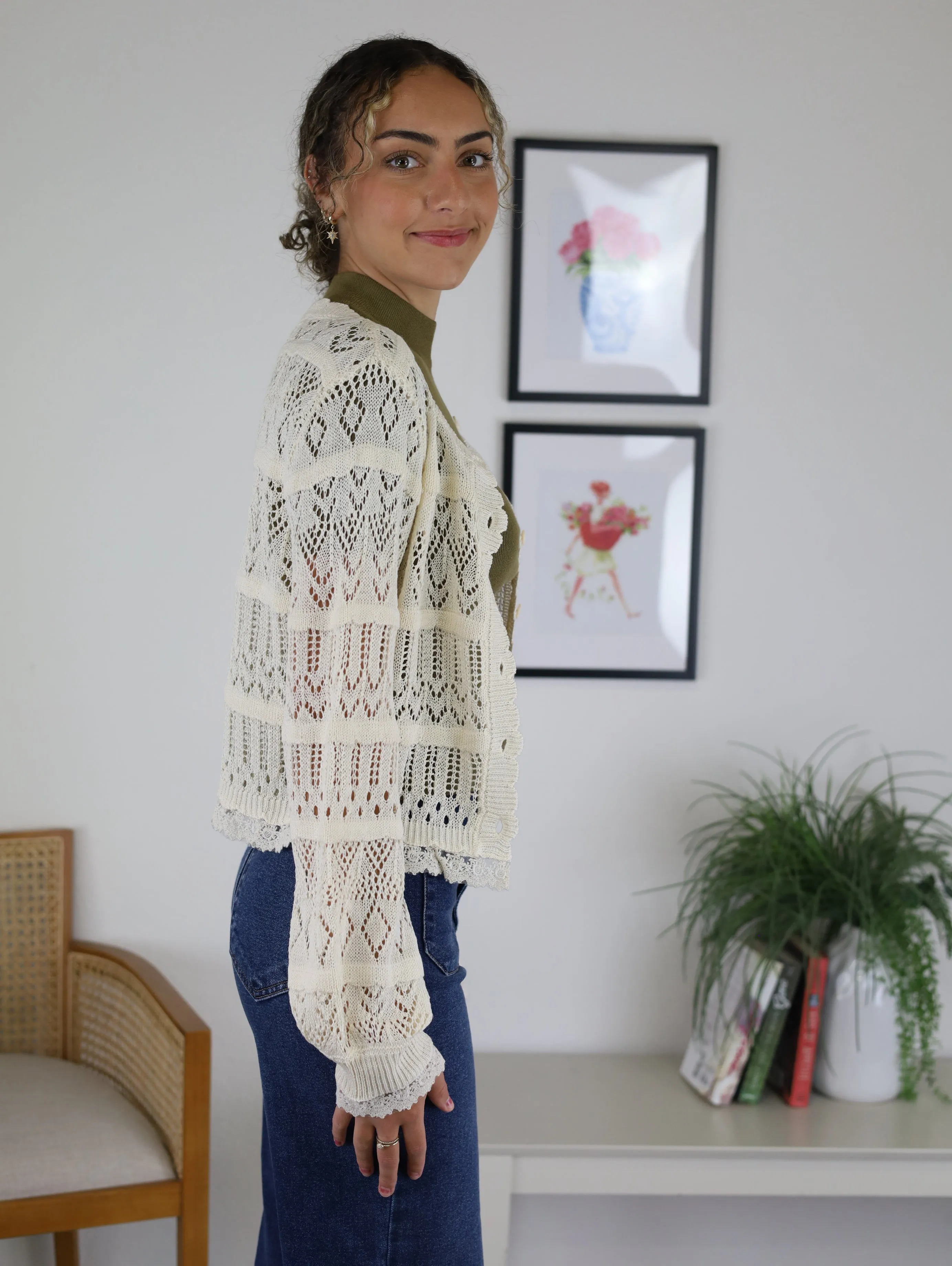 Brice Pointelle Cardigan