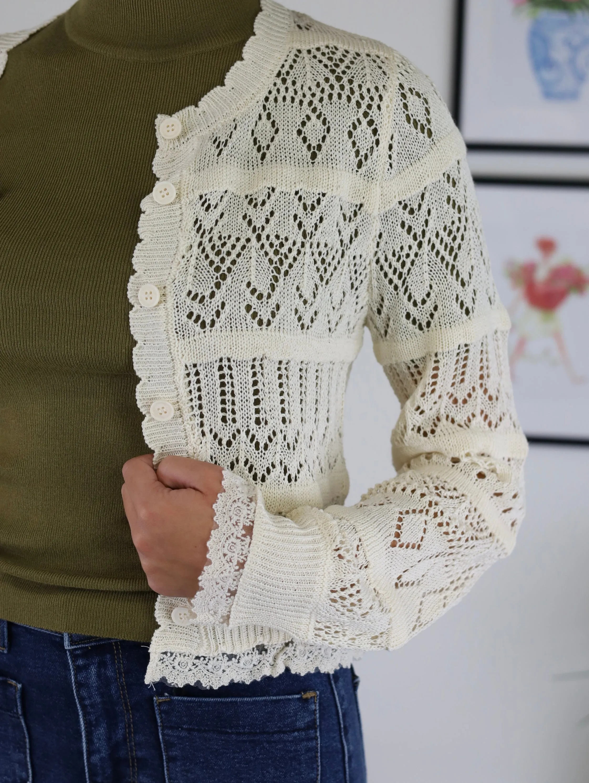 Brice Pointelle Cardigan