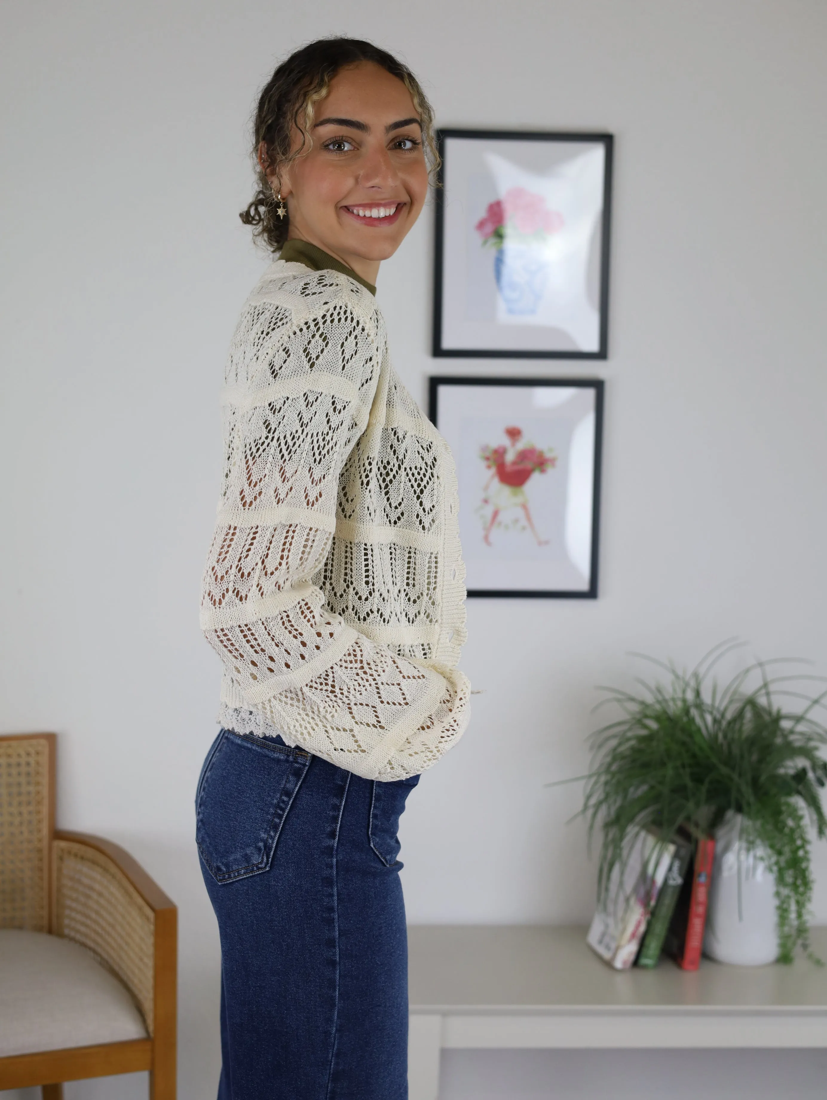Brice Pointelle Cardigan