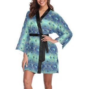 Buffalo Run Long Sleeve Satin Robe