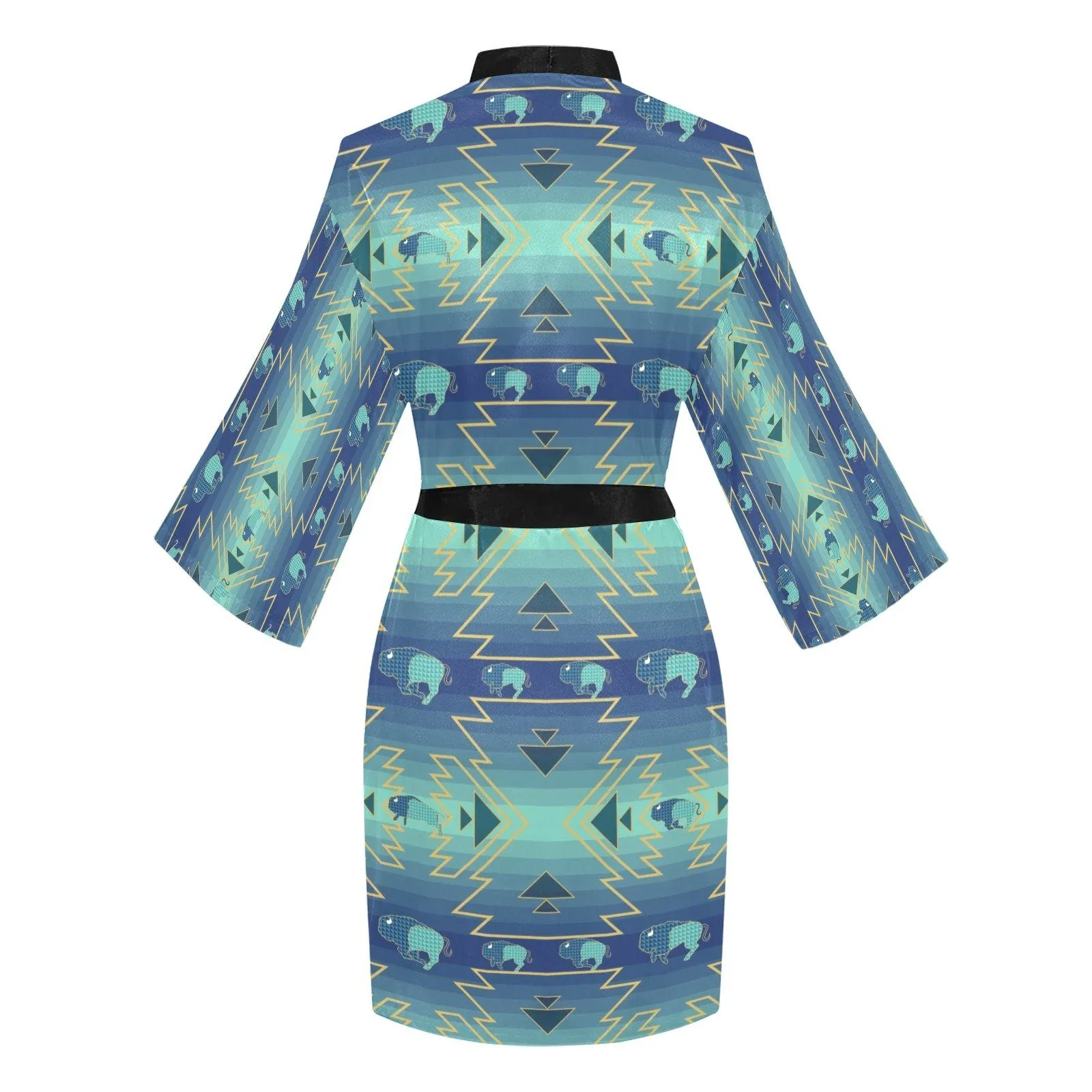Buffalo Run Long Sleeve Satin Robe