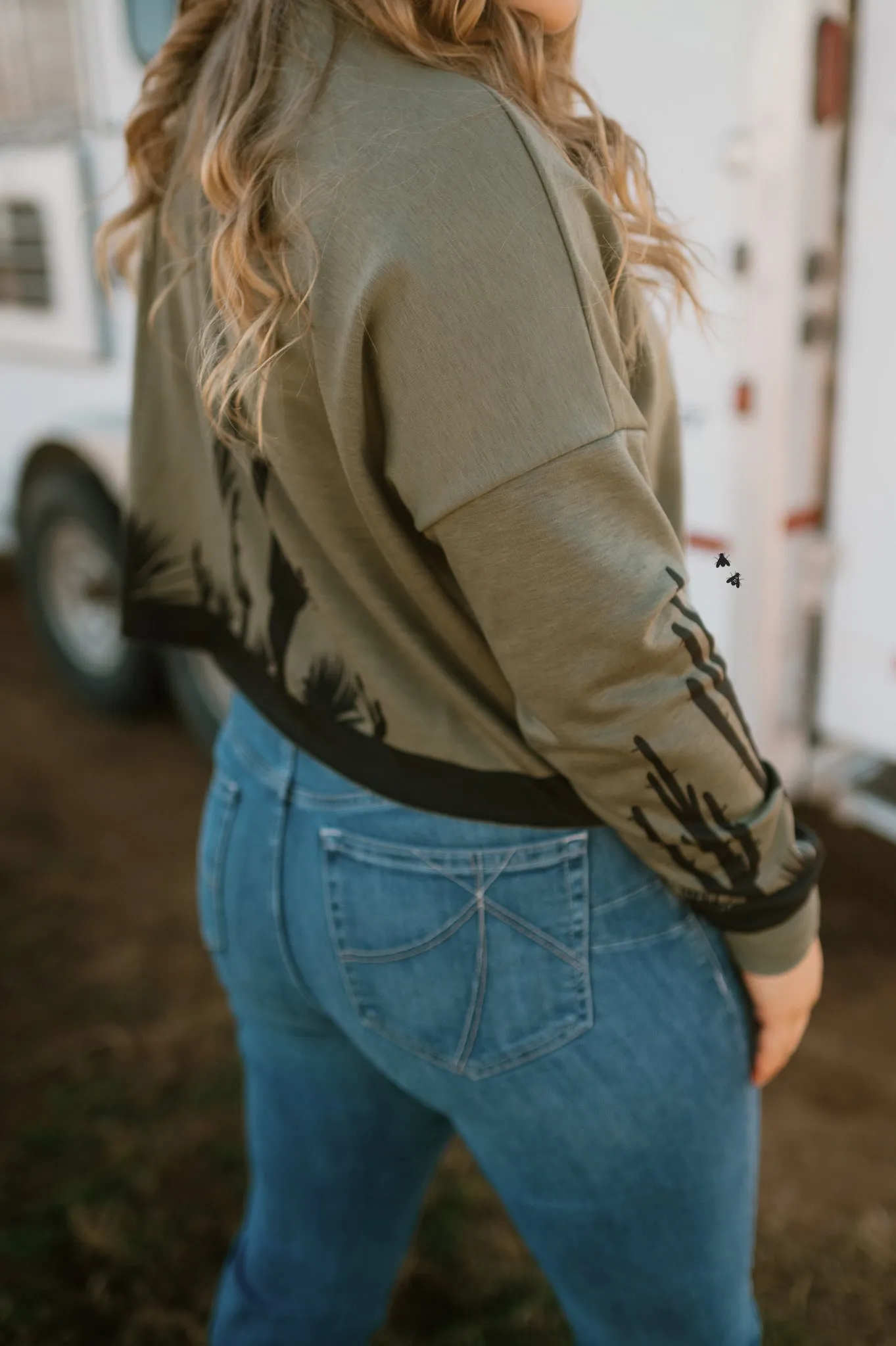Cacti Crop Sweater