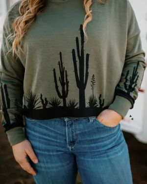Cacti Crop Sweater