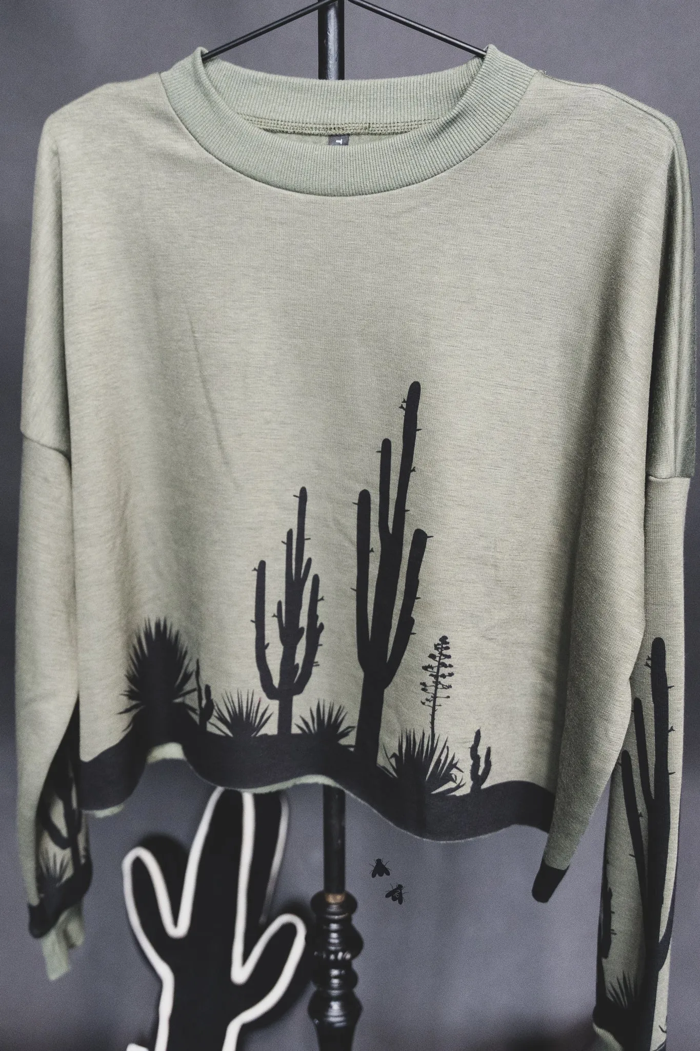 Cacti Crop Sweater