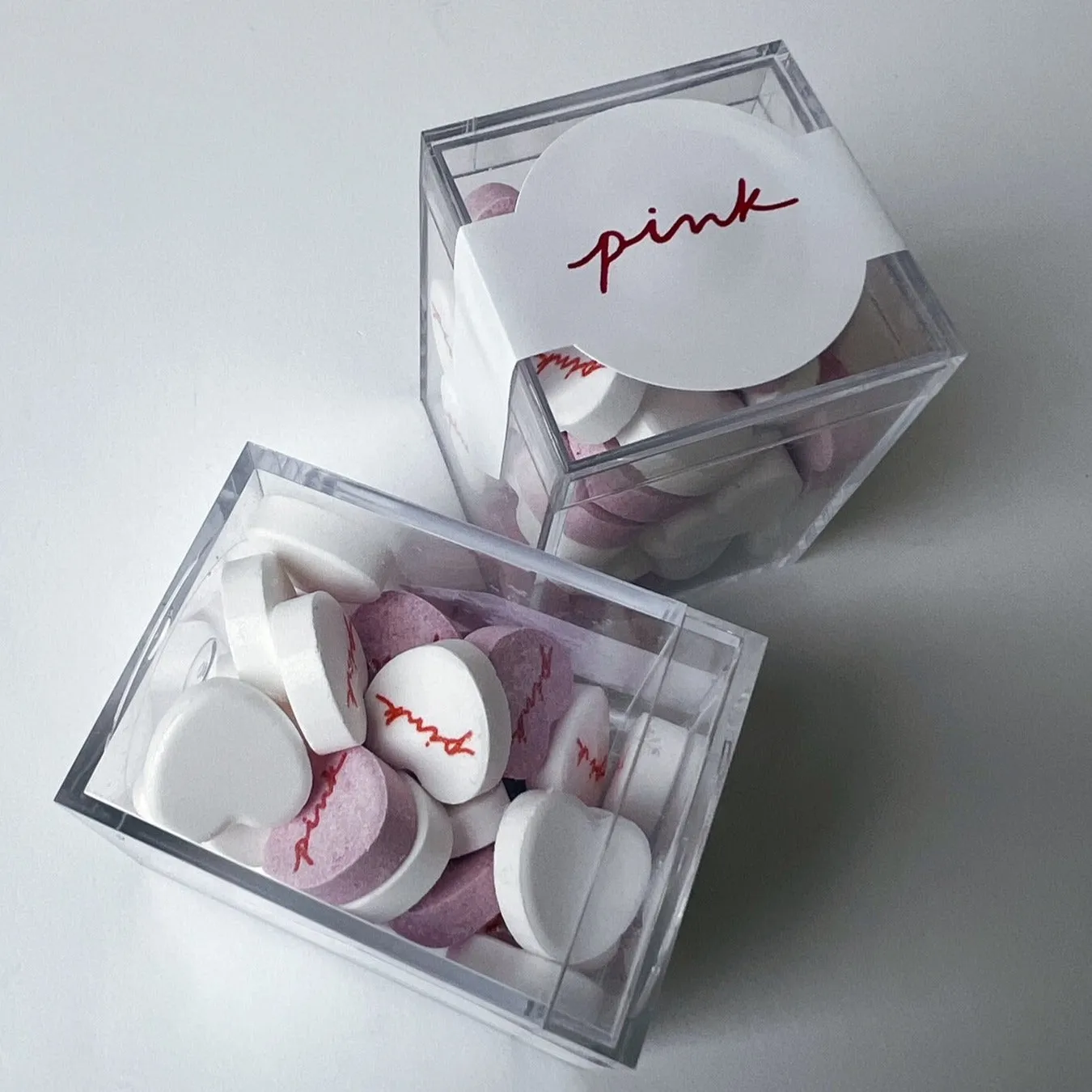 Candy Hearts Personalized Cubes (Min 12 Cubes)
