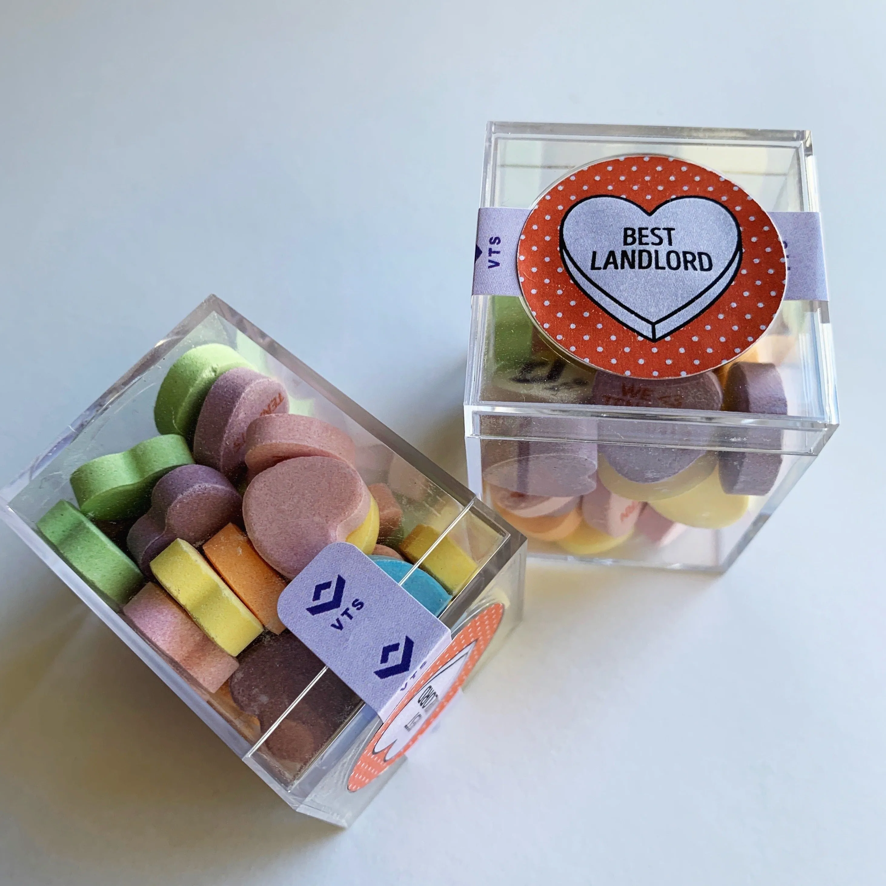 Candy Hearts Personalized Cubes (Min 12 Cubes)