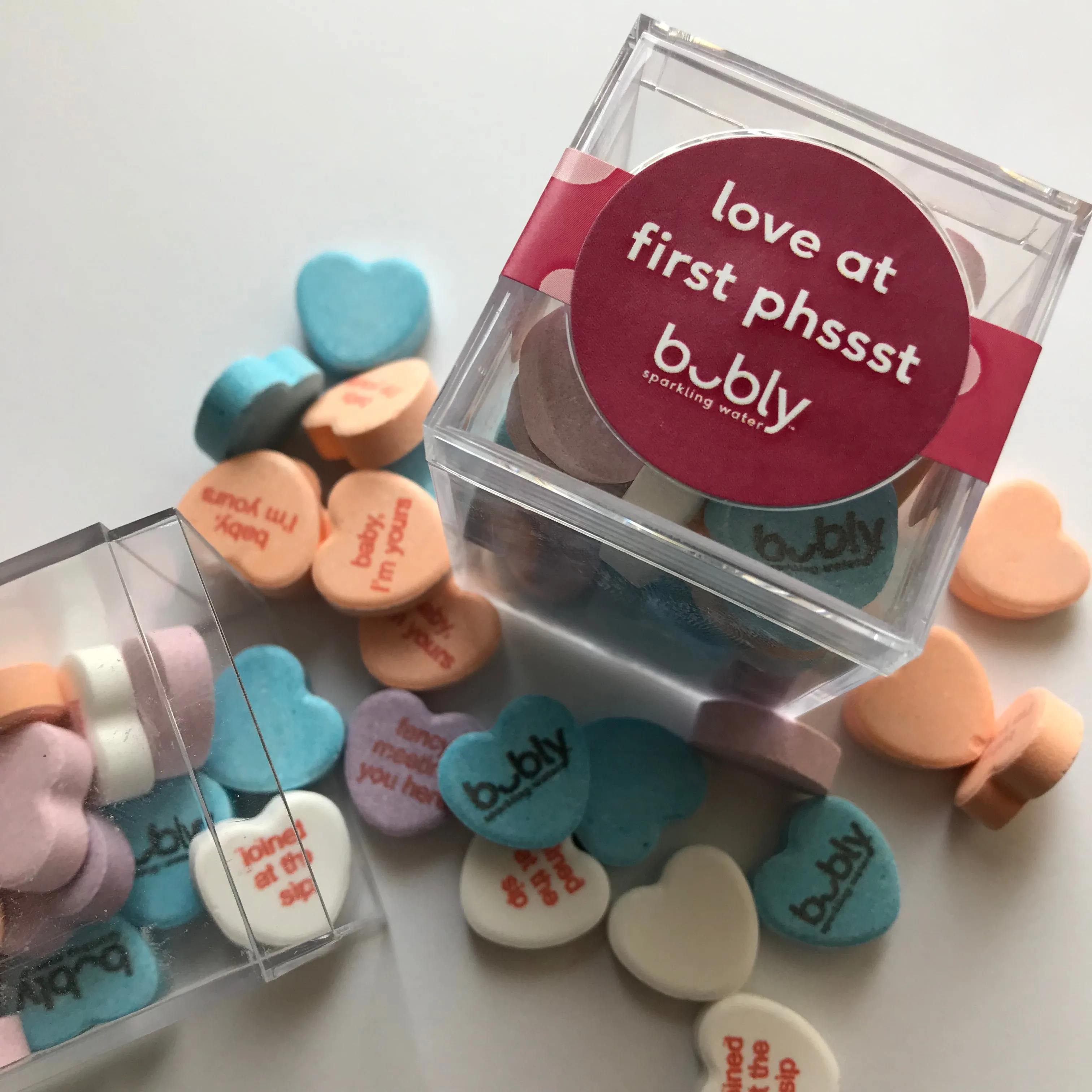 Candy Hearts Personalized Cubes (Min 12 Cubes)