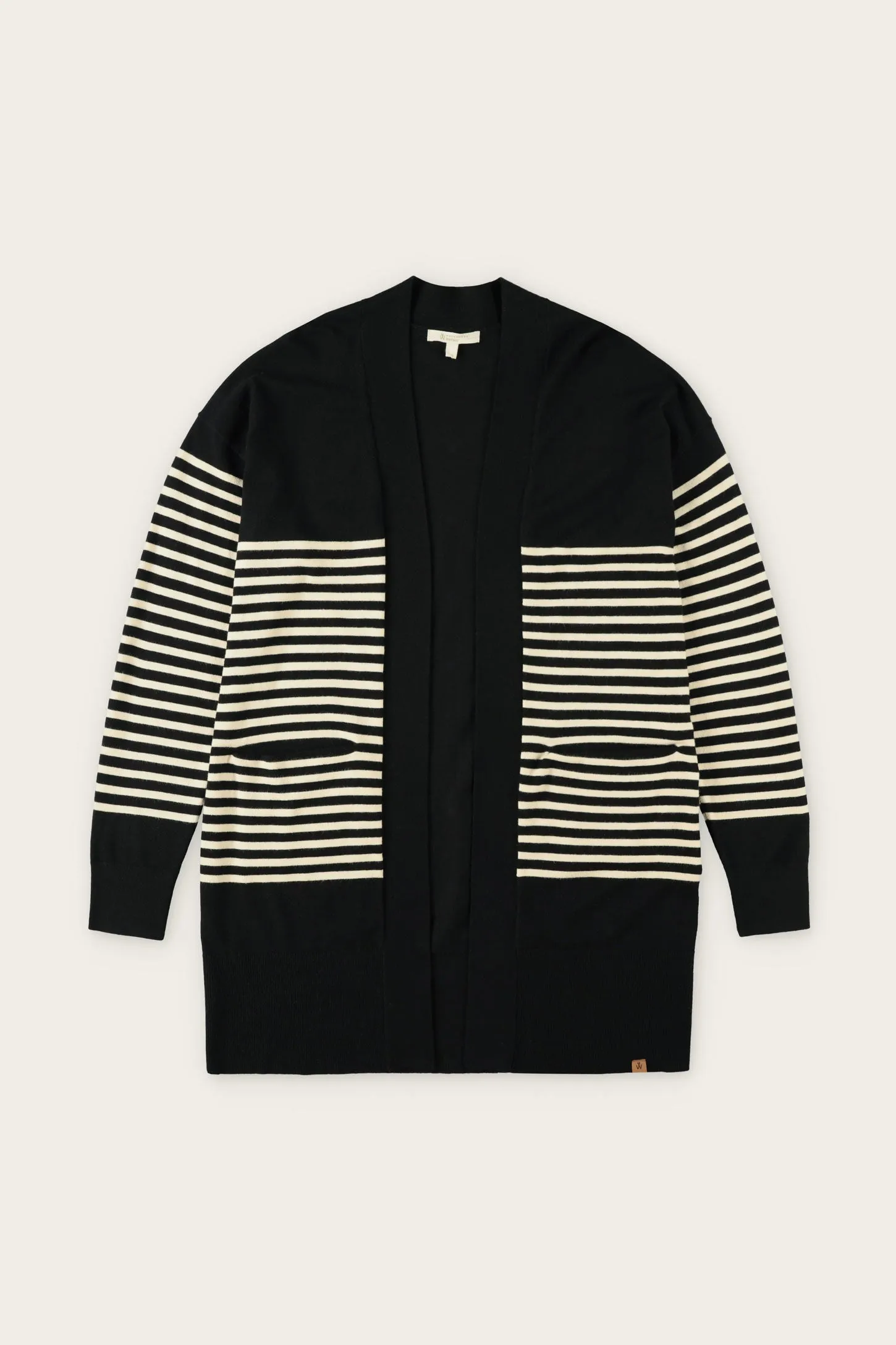 Cardigan en tricot à rayures - Femme