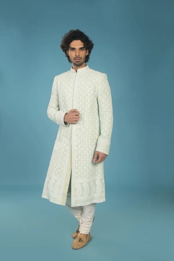 Chikankari Sherwani - Linden