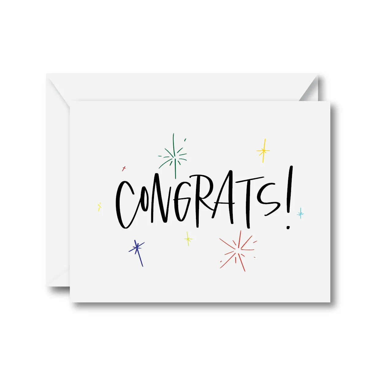 Congrats Fireworks Card