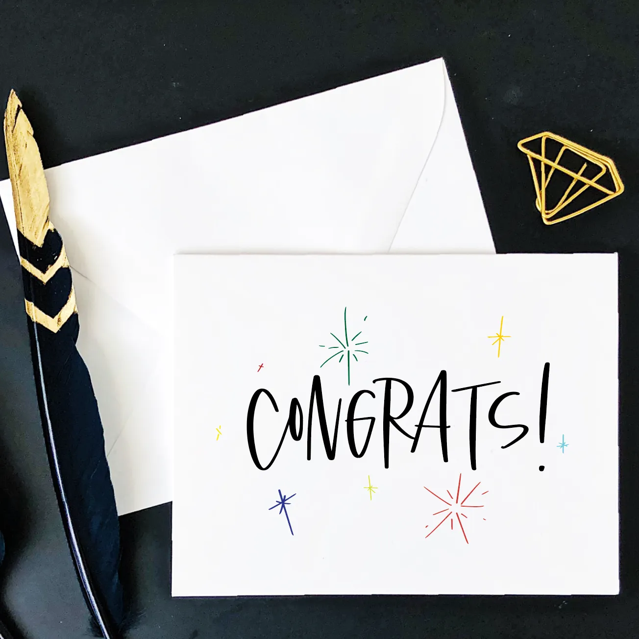 Congrats Fireworks Card