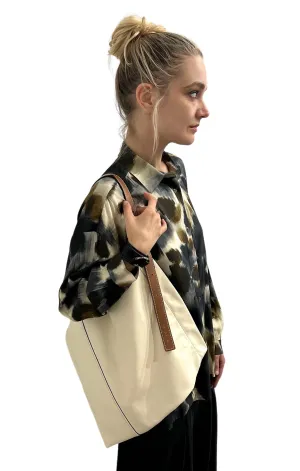 Cream Tote Slim Bag Aria