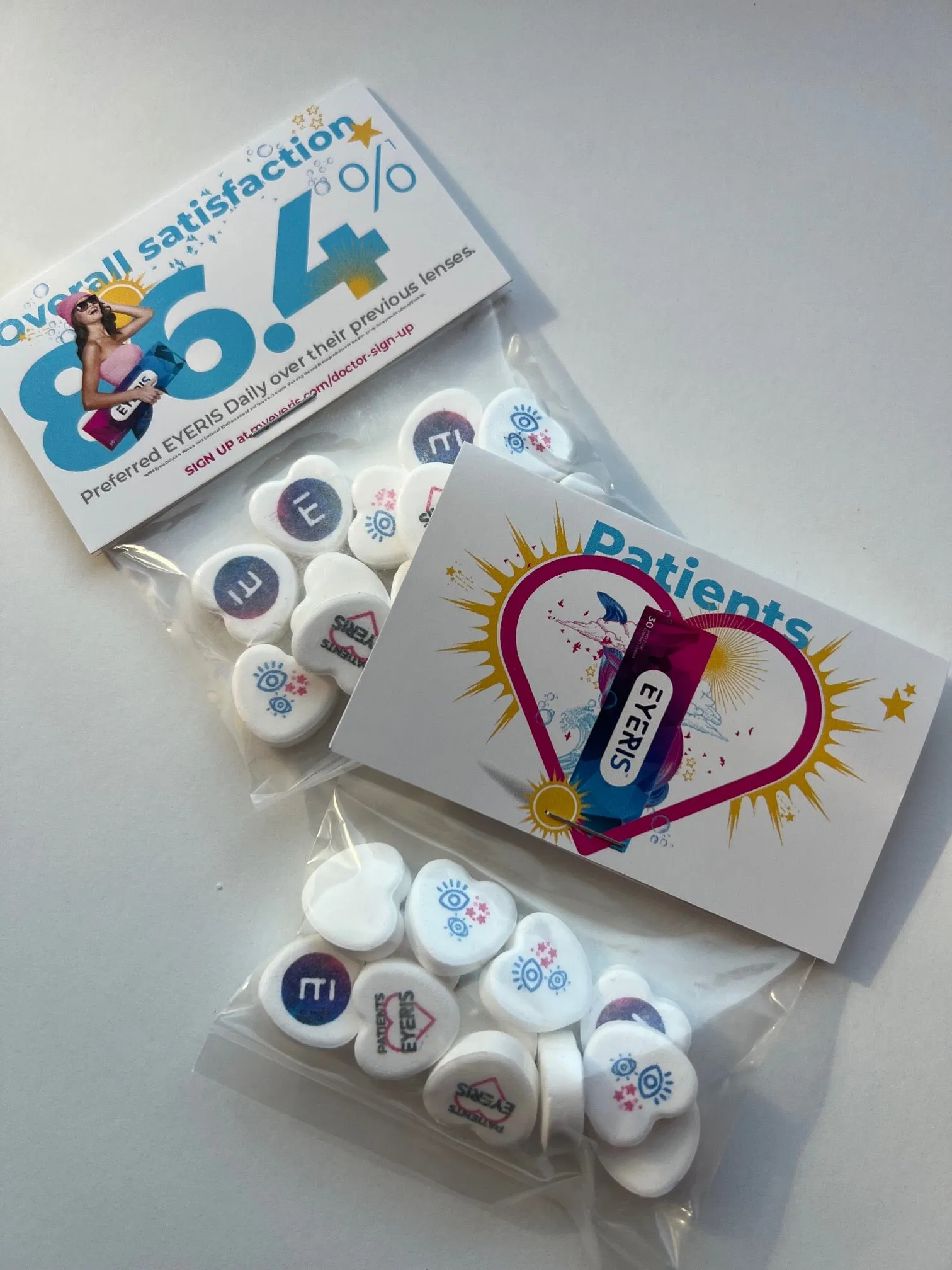 Custom Candy Hearts Personalized Bags - 8 Candies Per Bag (100 Bag Minimum)
