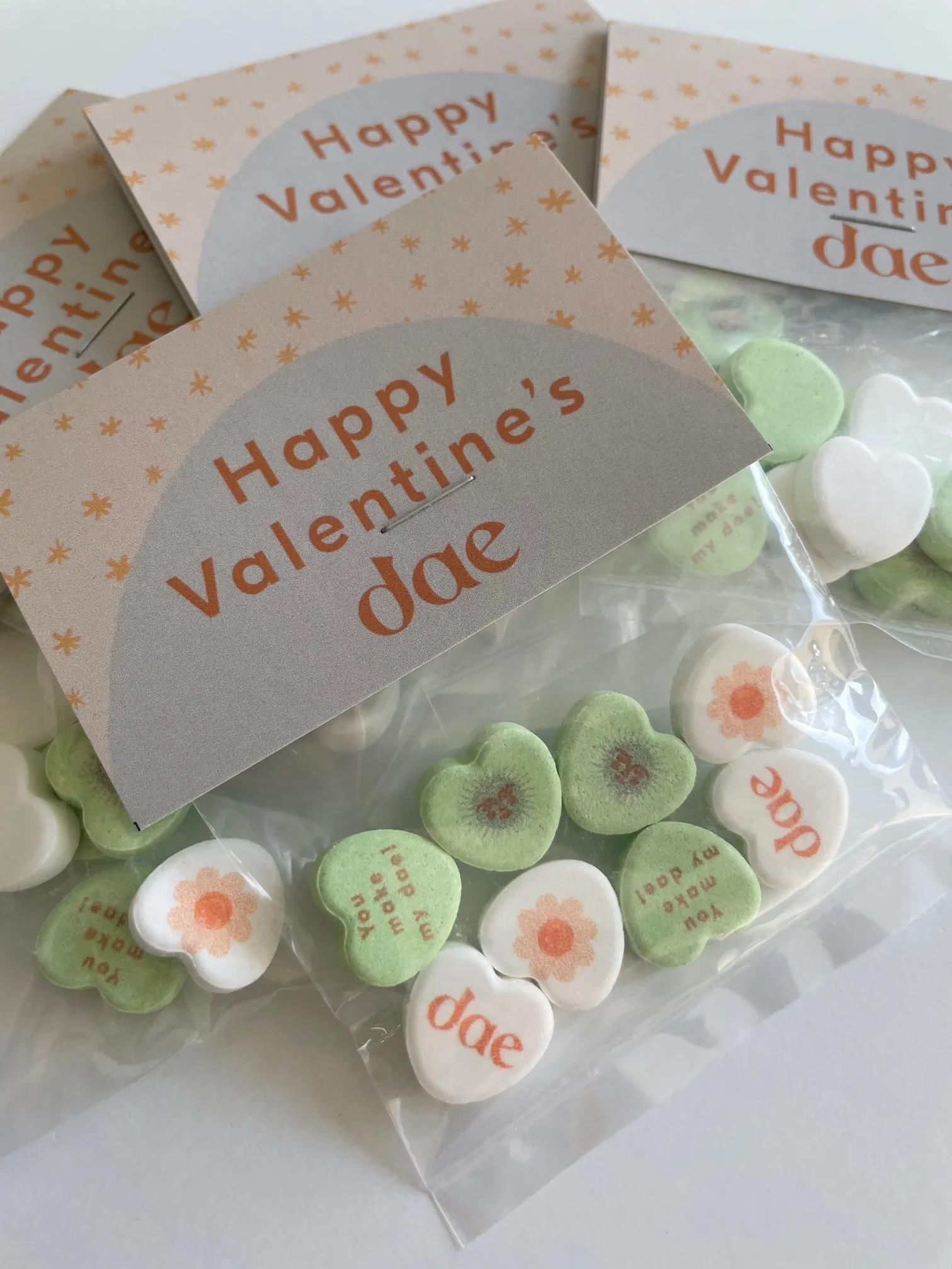Custom Candy Hearts Personalized Bags - 8 Candies Per Bag (100 Bag Minimum)