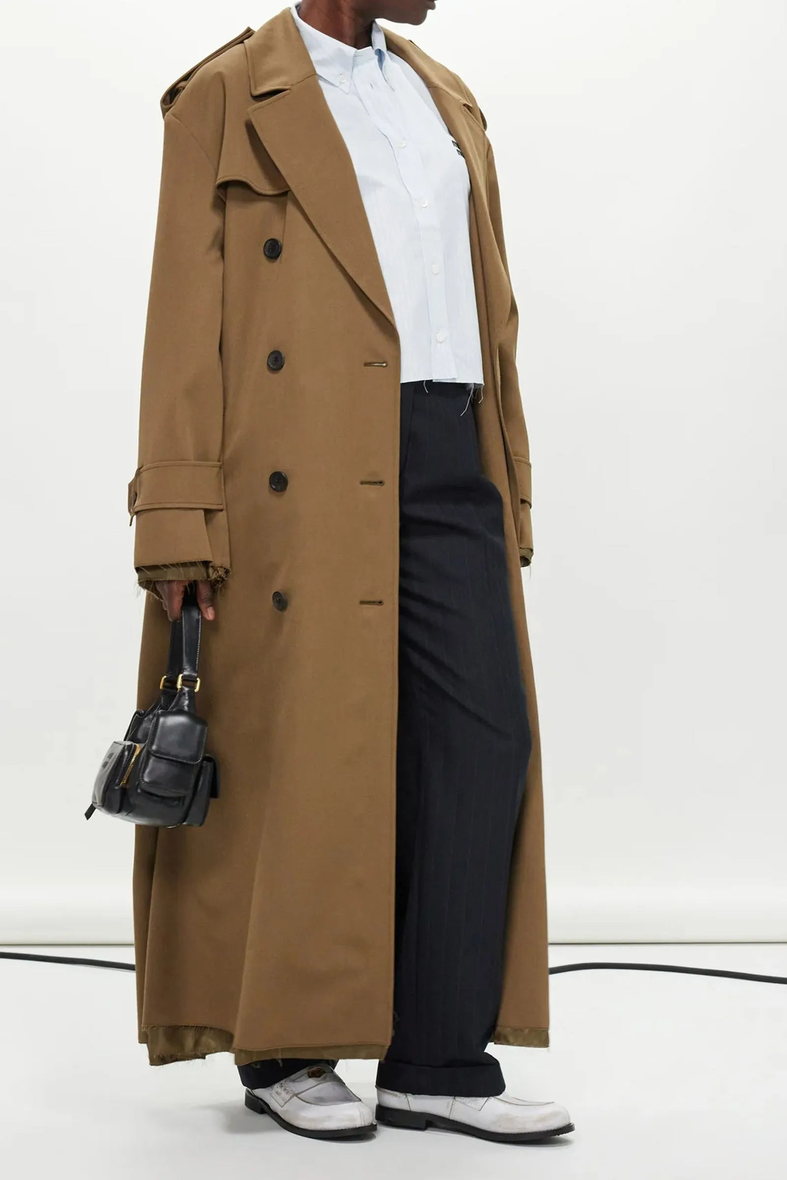 Deconstructed Wool-gabardine Trench Coat