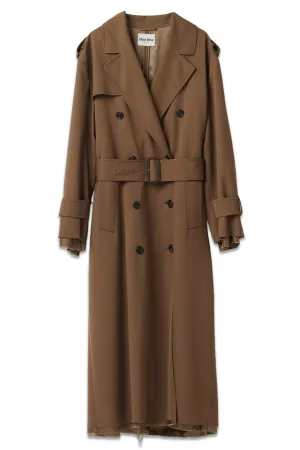 Deconstructed Wool-gabardine Trench Coat