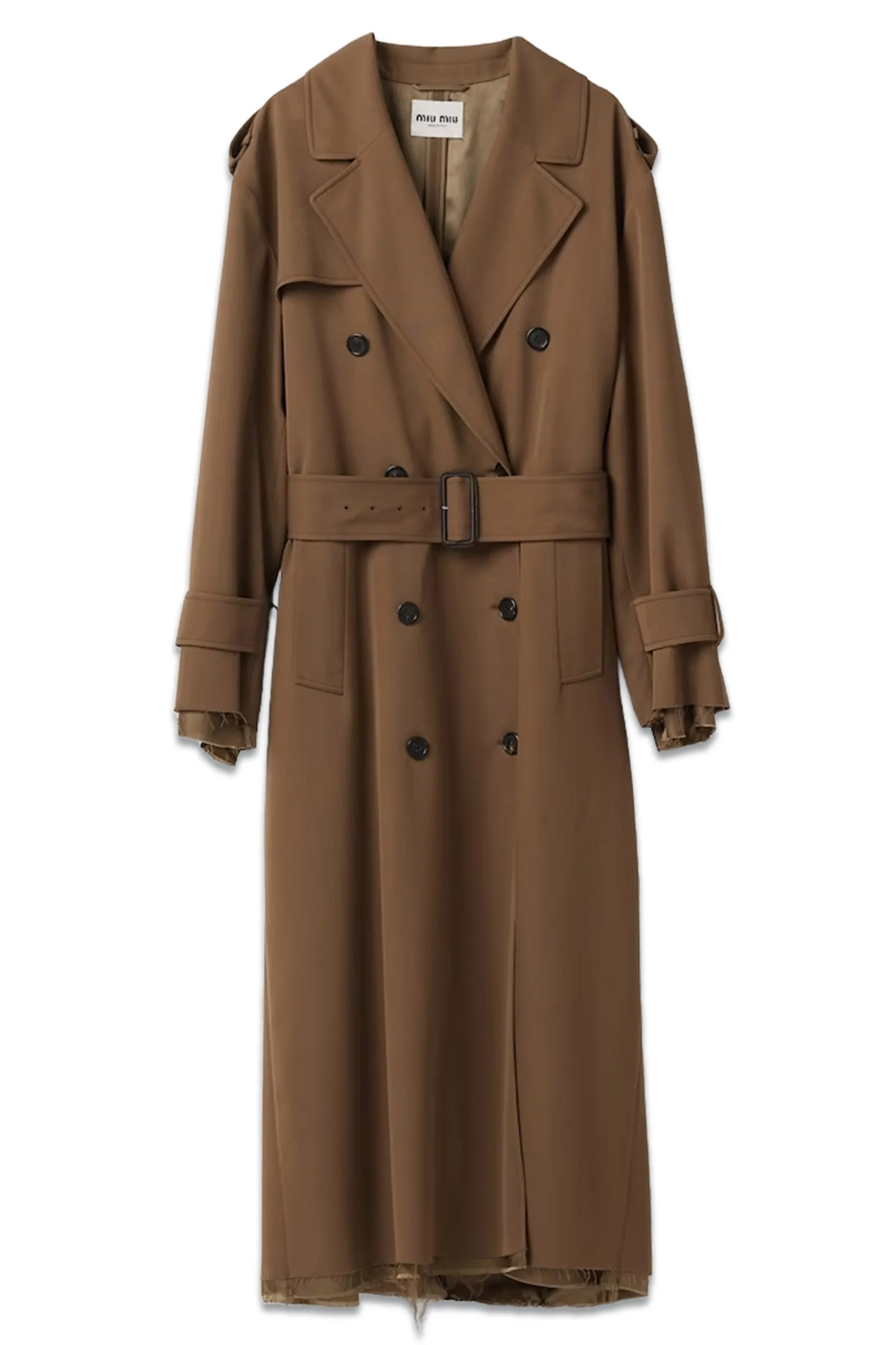 Deconstructed Wool-gabardine Trench Coat