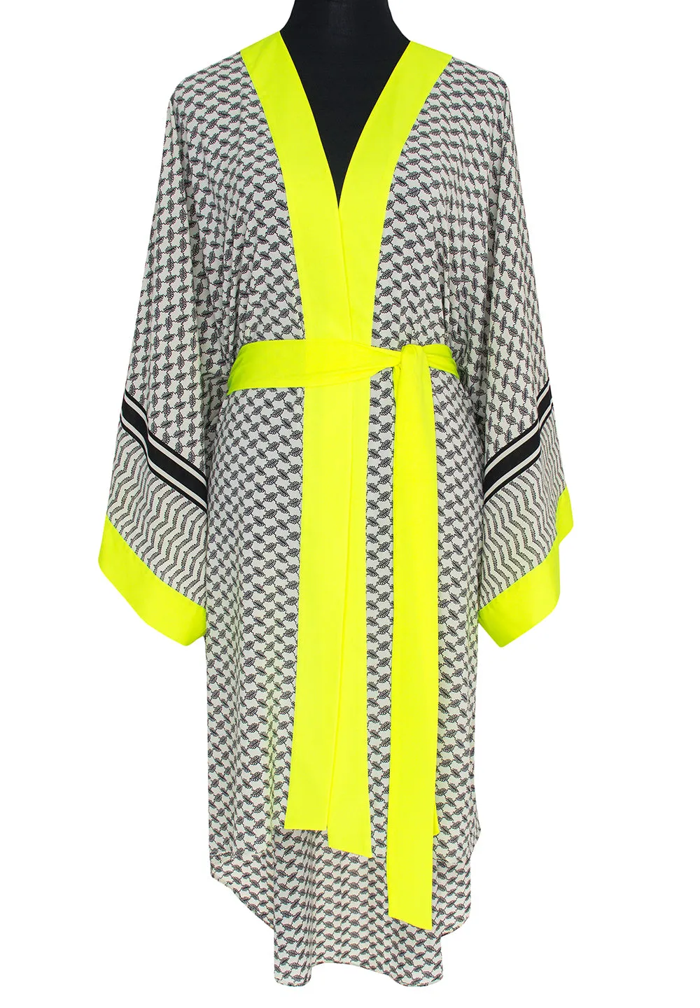 Desert - Tribe Kimono Skull (Neon Yellow)