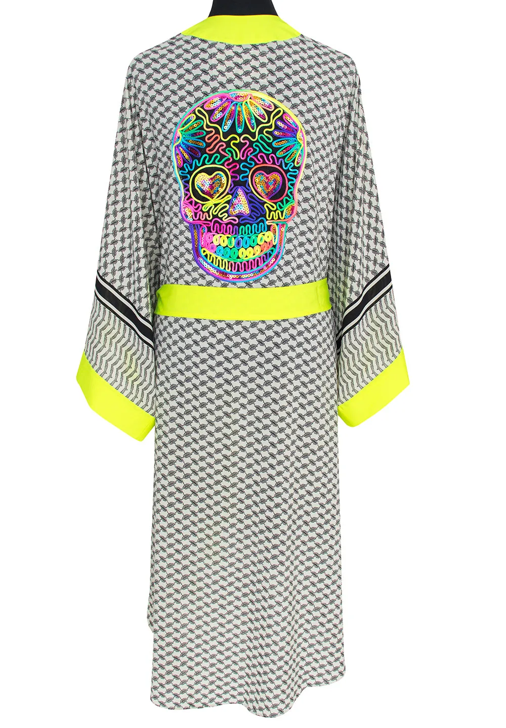 Desert - Tribe Kimono Skull (Neon Yellow)