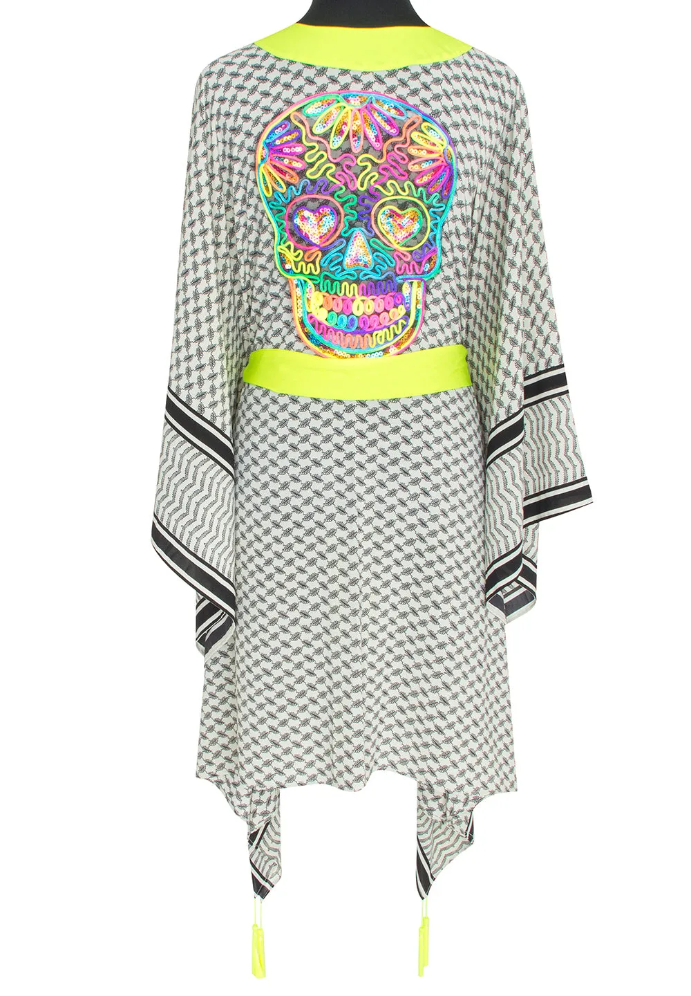 Desert - Tribe Kimono Skull (Neon Yellow)