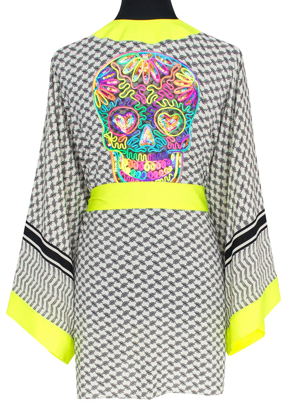 Desert - Tribe Kimono Skull (Neon Yellow)