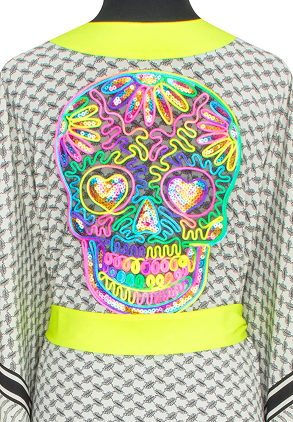Desert - Tribe Kimono Skull (Neon Yellow)
