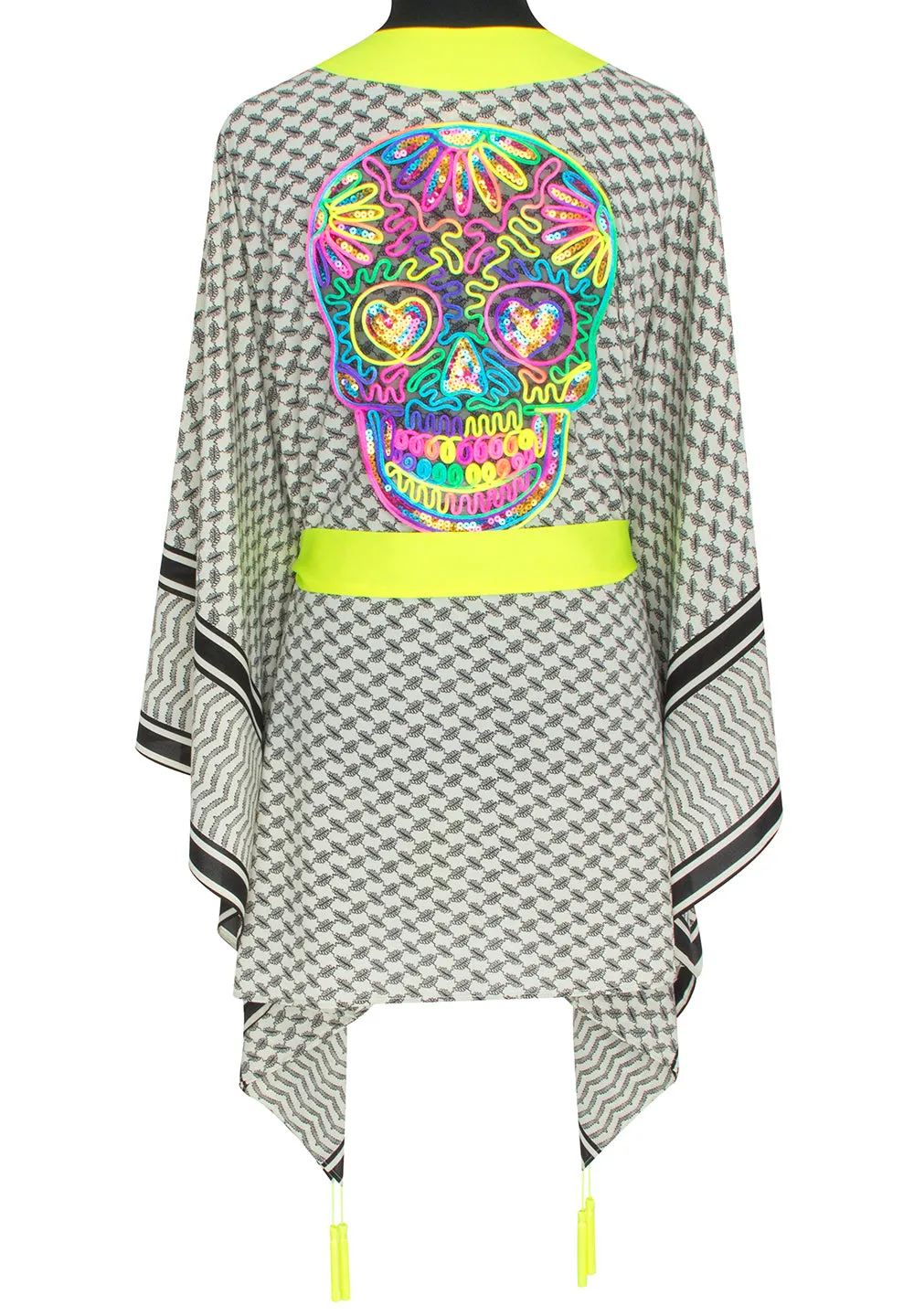 Desert - Tribe Kimono Skull (Neon Yellow)